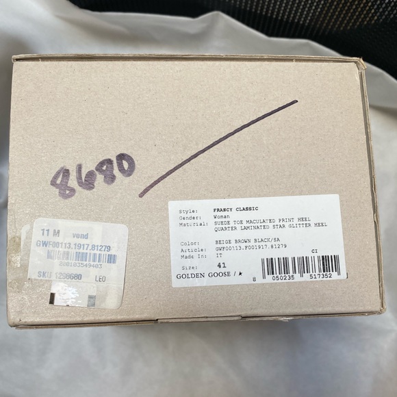 NIB Golden Goose Francy Leopard Suede Sneaker, 41 - Picture 16 of 16